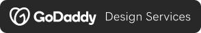 GoDaddy branding with heart-shaped icon