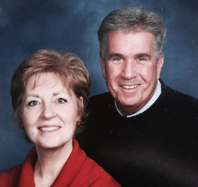 Smiling couple posing for a portrait